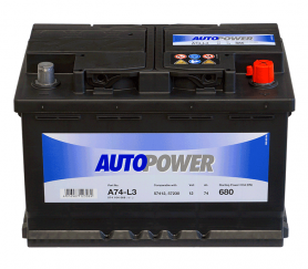 Autopower 74Ah, 12V, R+, A74-L3