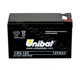 VRLA-батерия UNIBAT, 9 Ah, 12 V