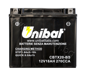 Unibat 18 Ah, 12 V - CBTX20-BS