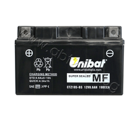 Unibat 8.6 Ah, 12 V - CTZ10S-BS