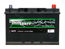 Gigawatt 91 Ah, 12V, JIS, R+, G91R